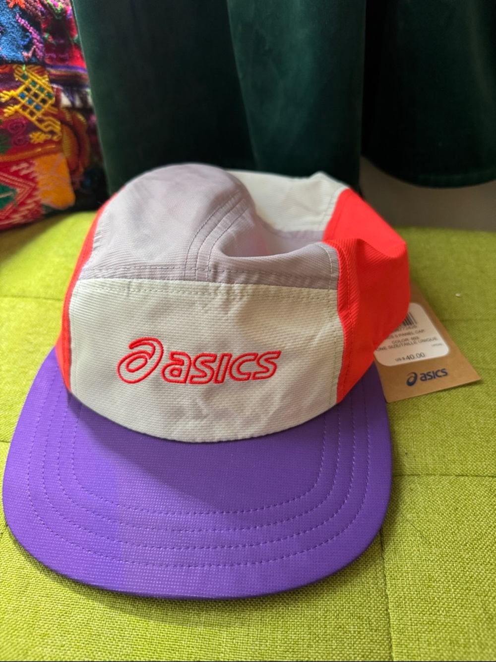 NWT ASICS 5 Panel Cap